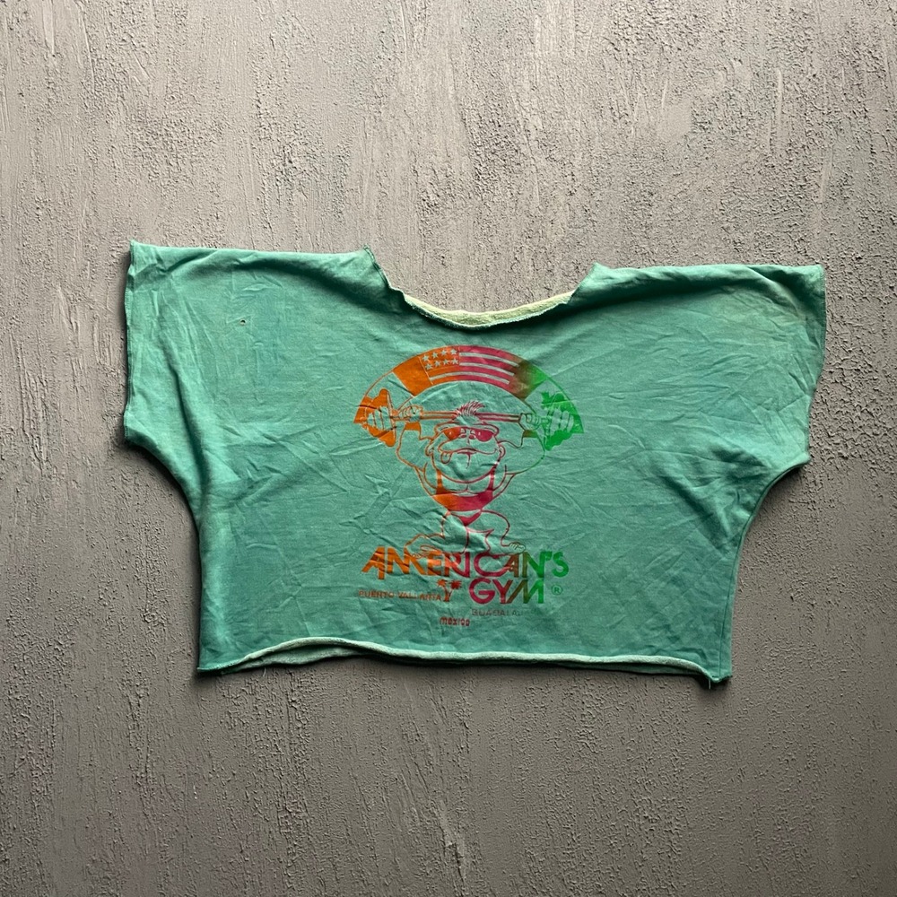 Vintage American's Gym Muscle Sweatshirt Unisex XL Green 80s
